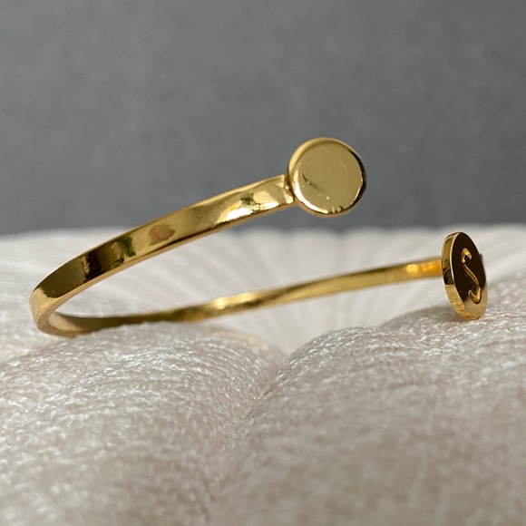 Gorjana Monogram Disc Cuff in "S" - Picture 7 of 7